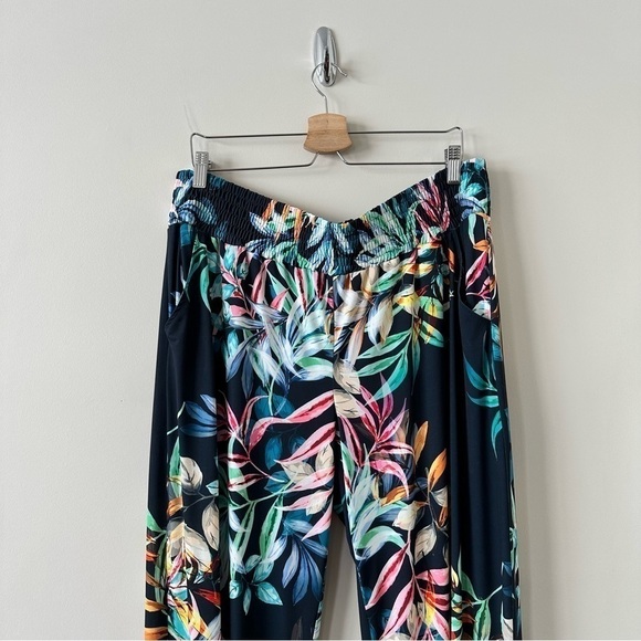 JOSEPH RIBKOFF-Floral Wide Leg Vacation Pants - Picture 5 of 9